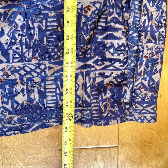 Vtg 1990s Maxi Dress LONG Jeffrey Dara Size Flowy wood beads boho hippie L/XL - Picture 13 of 13